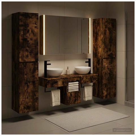 Set di mobili per il bagno 6 pcs Rovere Fumo - Foto 2