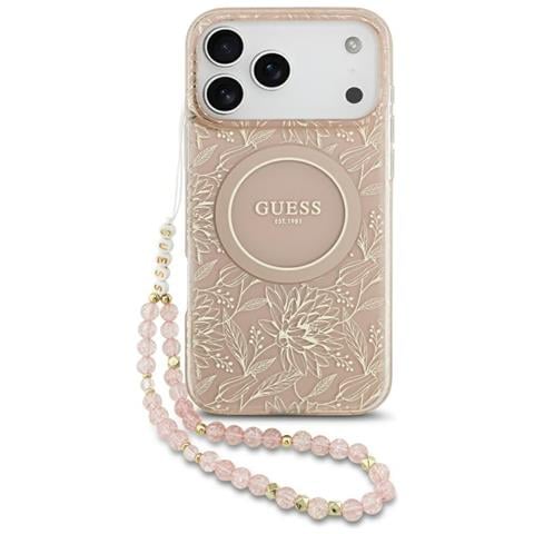 Custodia Per Iphone 17 Pro Max Con Cinturino Rosa Guess - Foto 1