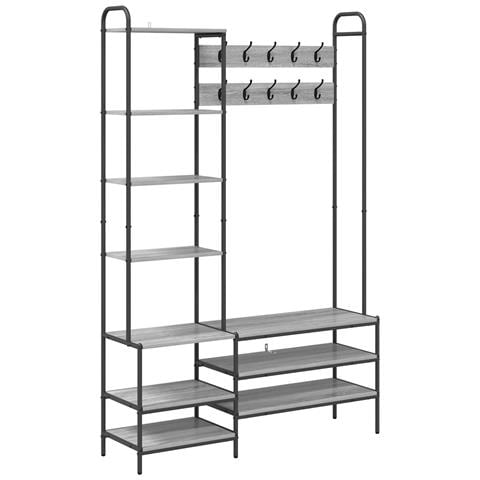 Appendiabiti con panca per scarpe Sonoma grigio - Foto 1
