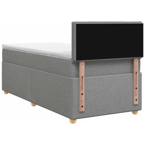 Letto box spring con materasso Grigio Chiaro 80 x 200 cm - Foto 9