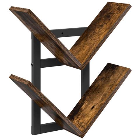 Mensola a muro flottante Rovere Fumo 43 x 15 x 47 cm - Foto 1