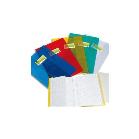 Coprilibro in Polipropilene Liscio Trasparente Verde con Alette e Portaetichetta - Foto 1