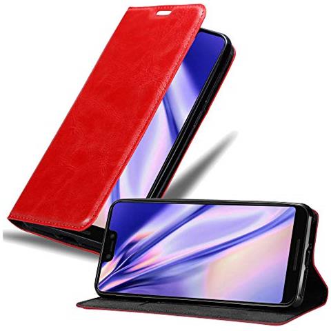 Custodia Compatibile Con Google Pixel 3 Xl In Rosso Mela - Coperchio Protettiva Con Chiusura Magnetica, Funzione Stand E Tasca Per Le Carte - Foto 1