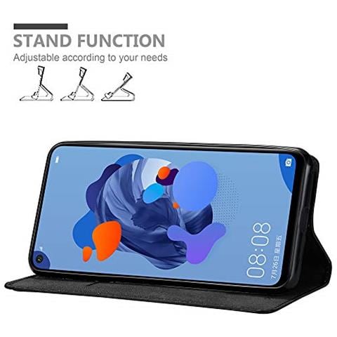 Custodia Compatibile Con Huawei Mate 30 Lite In Nero Di Notte - Coperchio Protettiva Con Chiusura Magnetica, Funzione Stand E Tasca Per Le Carte - Foto 2