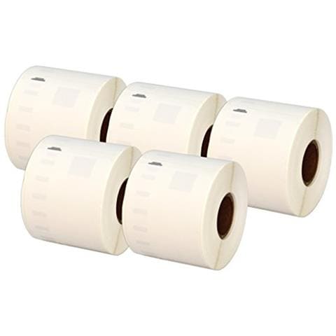 Printing Saver 5x 99015 54 X 70 Mm Compatibili Rotoli Etichette Adesive (320 Etichette / rotolo) Per Dymo Labelwriter 310 320 330 4xl 400 450 Turbo / twin Turbo / duo & Seiko Slp Etichettatrici - Foto 1