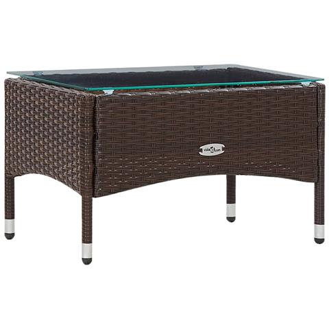 Set Divani Da Giardino 5 Pz Con Cuscini In Polyrattan Marrone - Foto 10