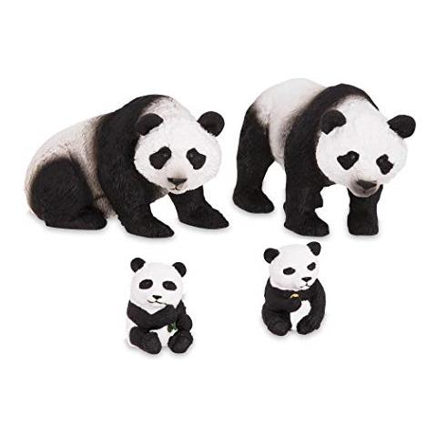 Giant Panda Family - Piccolo Panda Bear Animal Toys Per Bambini Dai 3 Anni In Su (4 Pezzi) - Foto 1