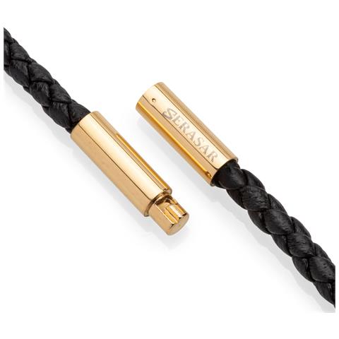 Collana da Uomo in Pelle Premium, ""Arrow"", 60cm, Oro - Foto 7