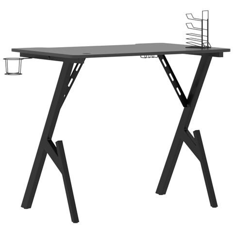 Scrivania da Gaming con Gambe a Y Nera 90x60x75 cm - Foto 9