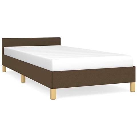 Giroletto senza Materasso Marrone Scuro 90x190 cm Tessuto - Foto 1