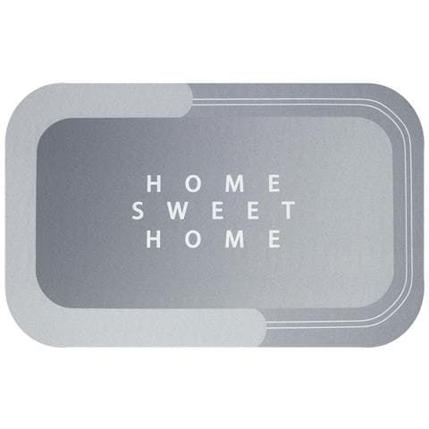 Tappeto Bagno Doccia Antiscivolo Assorbente Home Sweet Home Home Sweet Home Grigio Chiaro - Foto 1