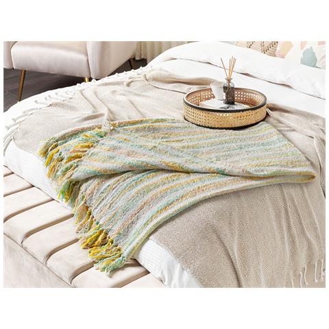 Coperta Nuwar Tessuto 130 X 170 Cm Giallo - Foto 1