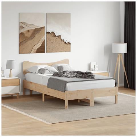 Testiera 135 Cm In Legno Massello Di Pino - Foto 3