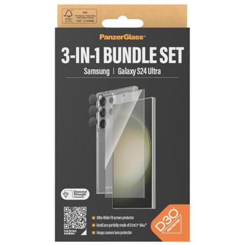 3-in-1 Bundle Glas, Case, Cam Pellicola Proteggischermo Trasparente Samsung 1 Pz - Foto 2