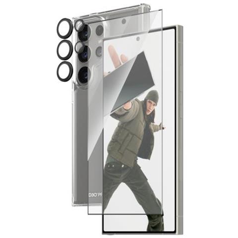 3-in-1 Bundle Glas, Case, Cam Pellicola Proteggischermo Trasparente Samsung 1 Pz - Foto 1