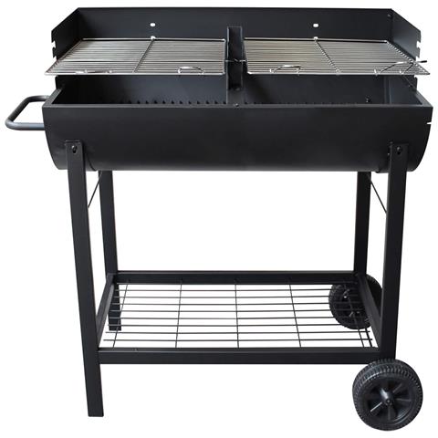 Barbecue A Carbone Con Doppia Griglia Di Cottura E Ruote Franklin - Foto 2