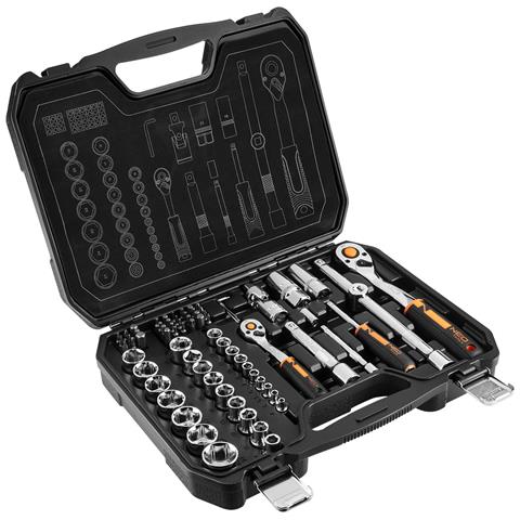 Chiavi A Bussola 1/2"", 1/4"", Set Da 73 Pz., Crv - Foto 1