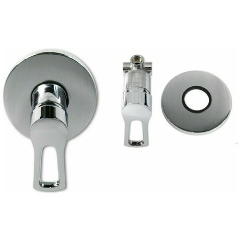 Miscelatore Per Doccia Ad Incasso Parete Rubinetto Ottone Cromato Rotondo 1091 - Foto 1