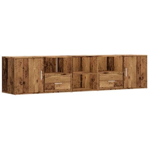 Mobile Angolare Legno Antico 200x40x45 Cm In Truciolato - Foto 2