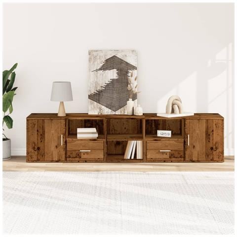 Mobile Angolare Legno Antico 200x40x45 Cm In Truciolato - Foto 3