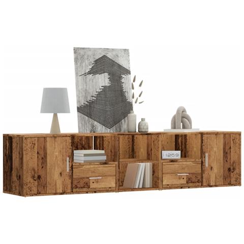 Mobile Angolare Legno Antico 200x40x45 Cm In Truciolato - Foto 1