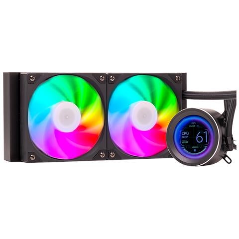 Dissipatore CPU Liquido ARTICA LCD 240 per Socket Intel LGA 1200 (Presa H5) / LGA 1366 (Presa B) / LGA 1700/LGA 775 (Presa T) e SocketAMD Presa AM4/Presa AM5 - Foto 1