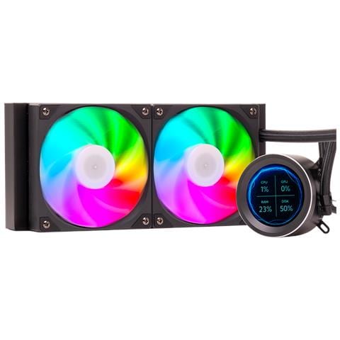 Dissipatore CPU Liquido ARTICA LCD 240 per Socket Intel LGA 1200 (Presa H5) / LGA 1366 (Presa B) / LGA 1700/LGA 775 (Presa T) e SocketAMD Presa AM4/Presa AM5 - Foto 2
