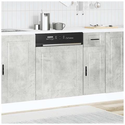Pannello Lavastoviglie Porto Grigio Cemento 60x1,5x67 Cm - Foto 3