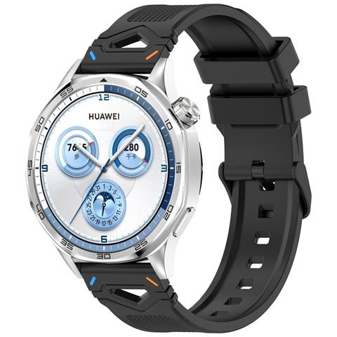 Cinturino Per Orologio In Silicone Per Huawei Watch Gt5 46 Mm - 22 Mm Black - Foto 2