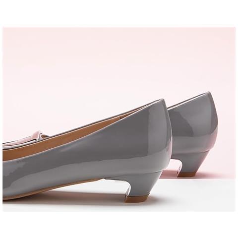 Eleganti Mocassini Da Donna, Tacco Basso, Nº 37, Grigio Chic - Foto 2