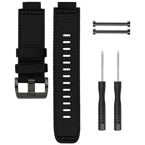 Cinturino In Nylon Con Fibbia Per Garmin Black - Foto 1