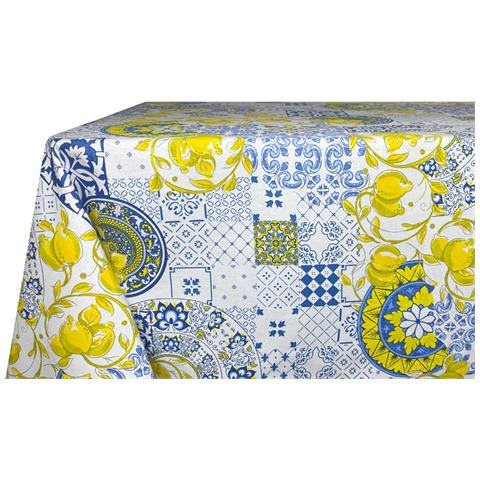 Tovaglia Per Salotto Cucina Tavolo 100% Cotone Made In Italy Positano Rp 140x180 Positano - Foto 5