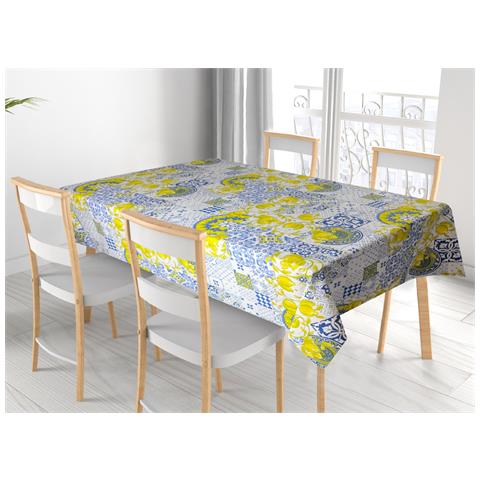 Tovaglia Per Salotto Cucina Tavolo 100% Cotone Made In Italy Positano Rp 140x180 Positano - Foto 1