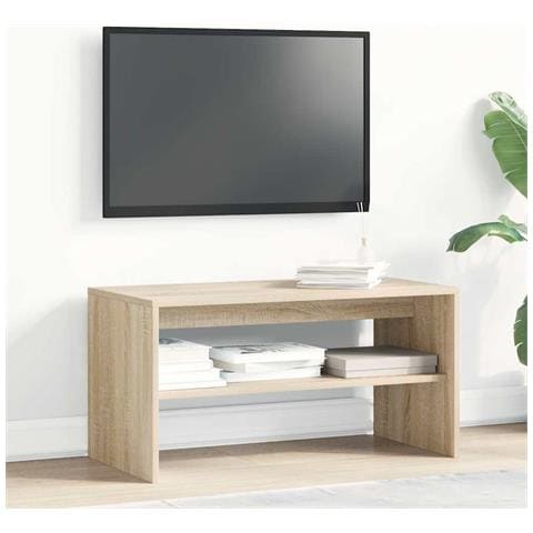 Mobile Porta Tv Rovere Sonoma 80x40x40 Cm In Legno Multistrato - Foto 3