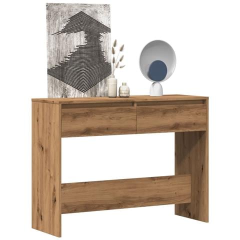 Tavolo Consolle Rovere Artigianale 100x35x76,5 Cm In Truciolato - Foto 1