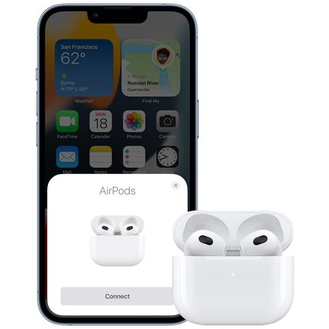 AirPods (terza generazione) AirPods Auricolare True Wireless Stereo (TWS) In-ear Musica e Chiamate Bluetooth Bianco - Foto 2