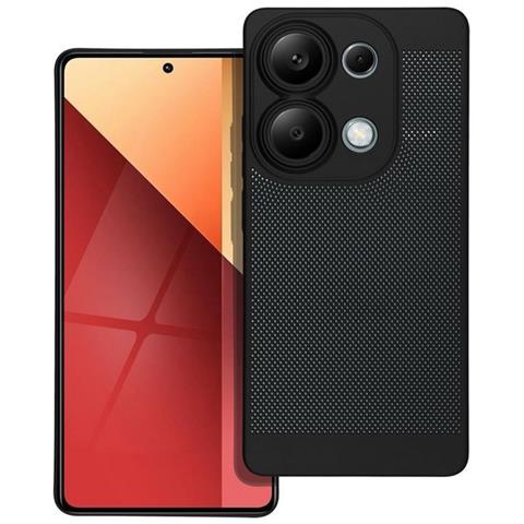 Custodia Cover Rigida Antiscivolo Traforata Per Xiaomi Redmi Note 13 Pro 4g Poco M6 Pro Black - Foto 1