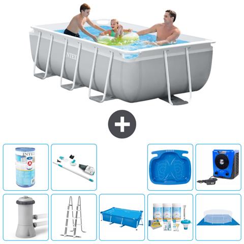 Piscina Fuori Terra - Rettangolo - 300x175x80 Cm - Grigio - Include Accessori Coordinati A2439 - Foto 1