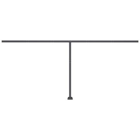 Tenda Da Sole Retrattile Manuale Led 500x350 Cm Blu E Bianca - Foto 8