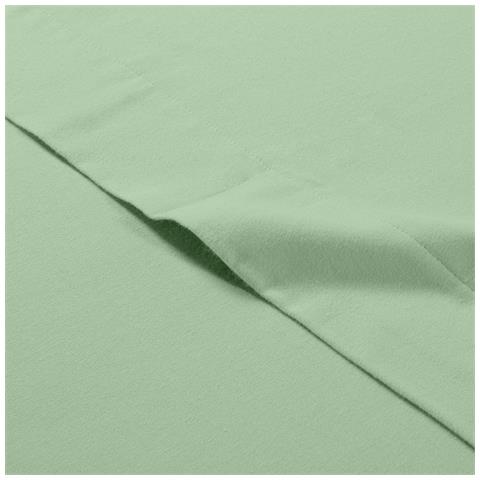 Completo Lenzuola In Flanella Colore Verde Misura Singolo - Foto 2