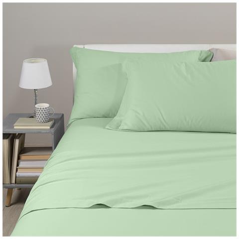 Completo Lenzuola In Flanella Colore Verde Misura Singolo - Foto 1