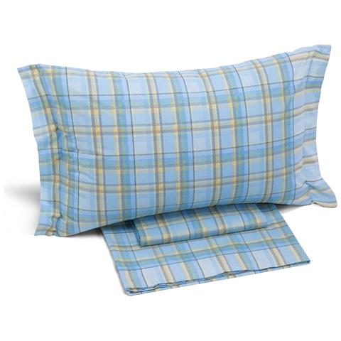 Completo Lenzuola Matrimoniale Oxford In Cotone Colore Turchese Misura Matrimoniale - Foto 2