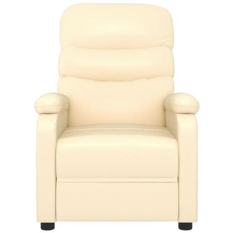 Lusso Casadino -  Poltrona Reclinabile Crema In Similpelle - Foto 2