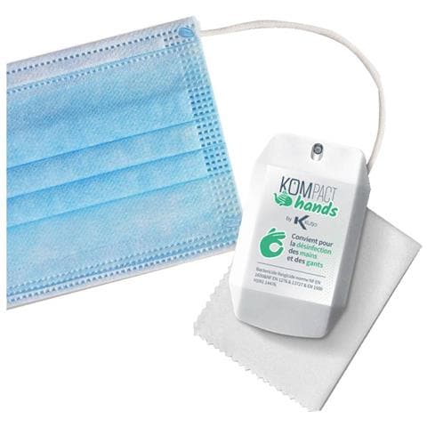 Kit Sanitario 10 Maschere Con Spray Disinfettante E Salvietta, Bianco - Foto 1