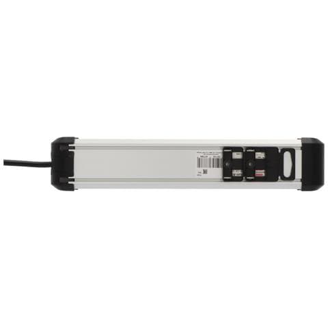 1391030600 prolunghe e multiple 3 m 6 presa (e) AC Interno Nero, Argento - Foto 2