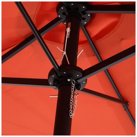 Ombrellone Da Esterno A Doppia Faccia Da 14,8 Piedi Rettangolare Grande Con Manovella (arancione) (senza Base) - Foto 2
