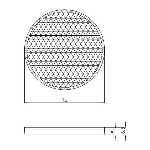 Catarifrangente Adesivo Bianco Ø 60mm Confezione Da 10 Pezzi - Foto 2