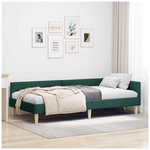 Struttura Letto Angolare Altro Verde scuro 90 x 200 cm - Foto 2