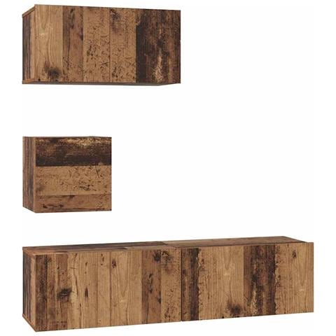 Set mobile TV 4 pcs Legno vecchio 60 x 30 x 30 cm - Foto 1