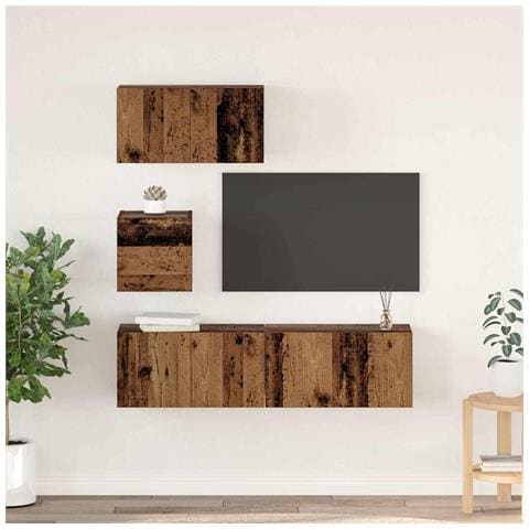 Set mobile TV 4 pcs Legno vecchio 60 x 30 x 30 cm - Foto 2